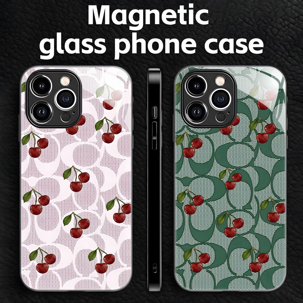 Phone Cases For Iphone 16 - Cherry Luxe Patroon Telefoonhoesje voor iPhone