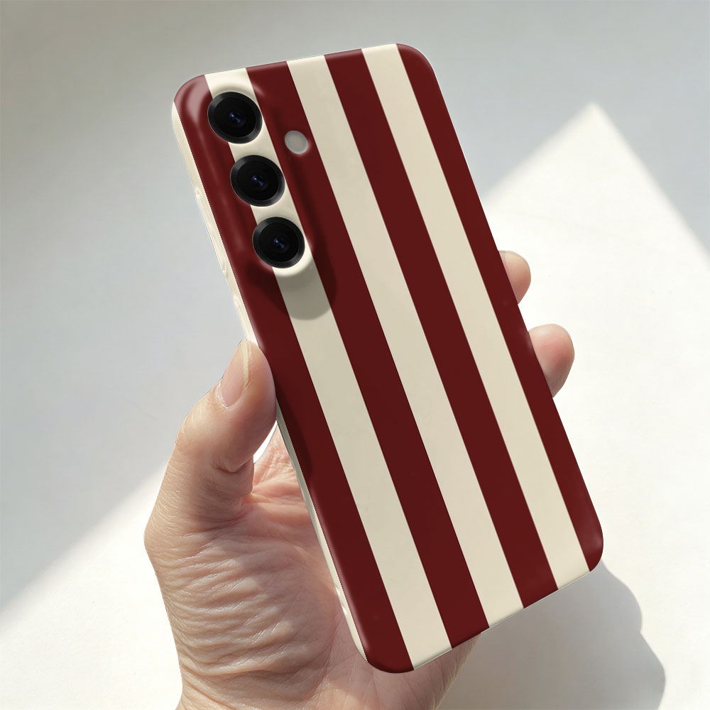 Phone Cases Red - Rood-wit gestreepte hoes voor Samsung A55