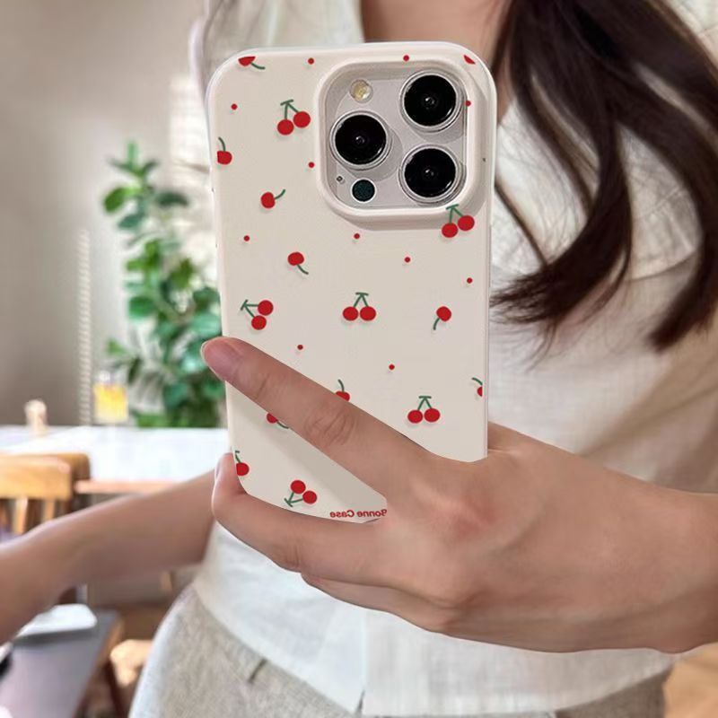 Samsung Galaxy A55 - Leuke Cartoon Cherry Lichee Patroon Telefoon
