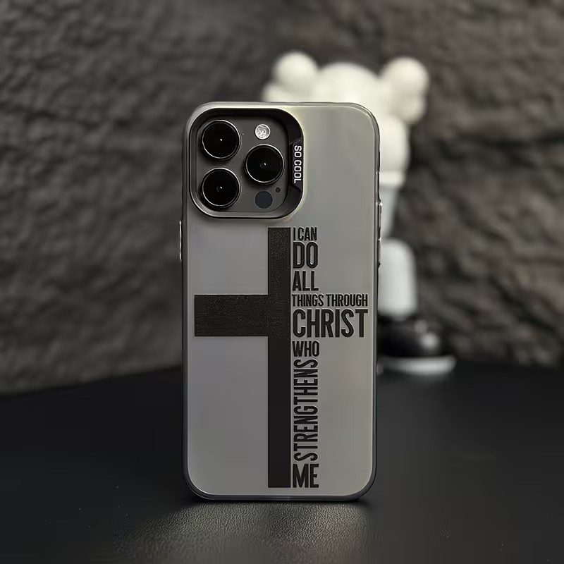 Phone Cases For Iphone 16 - Anti-vingerafdruk Cross Bible telefoonhoesje voor iPhone