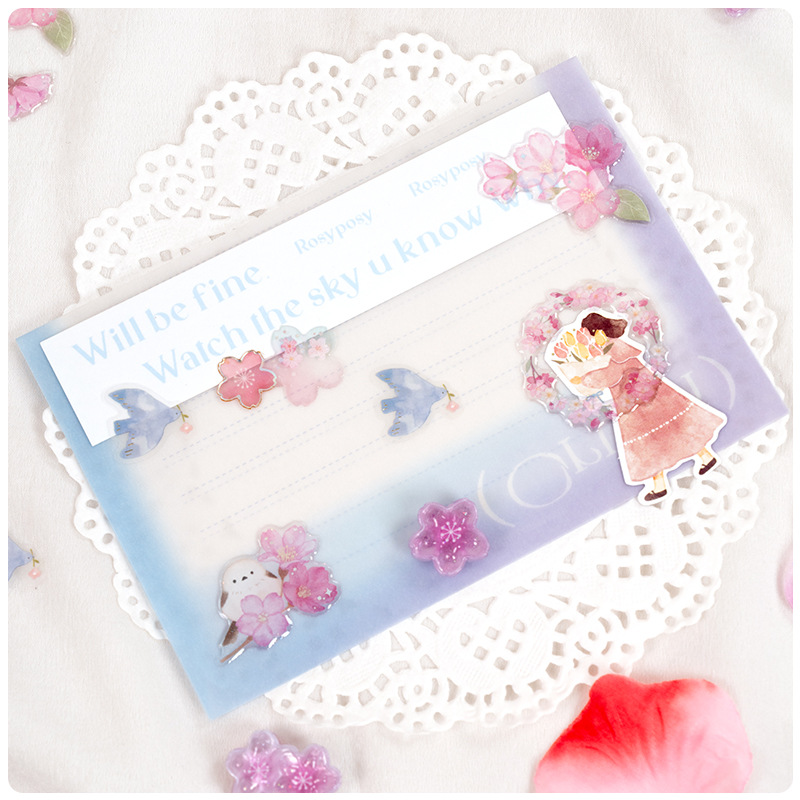 Phone Cases Japanese - Japanse stijl Sakura Crystal 3D-stickers roze
