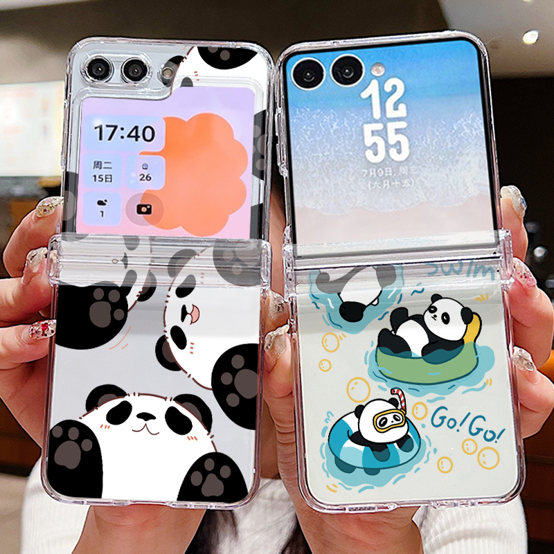 Phone Cases Z Flip 6 - Schattig Panda-patroon telefoonhoesje voor Samsung Galaxy