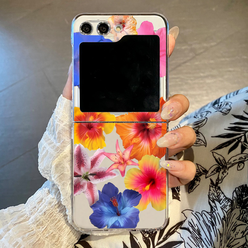 Phone Cases Z Fold 5 - Realistische bloemenprint telefoonhoes voor Samsung Galaxy