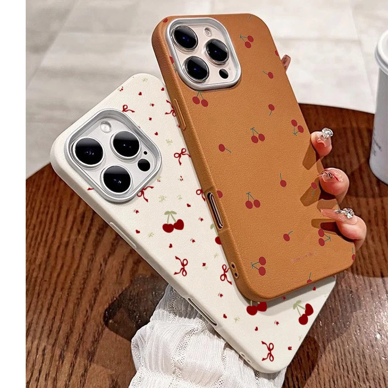 Cute Cartoon Case - INS Schattige Cartoon Kersenpatroon Telefoonhoesje voor