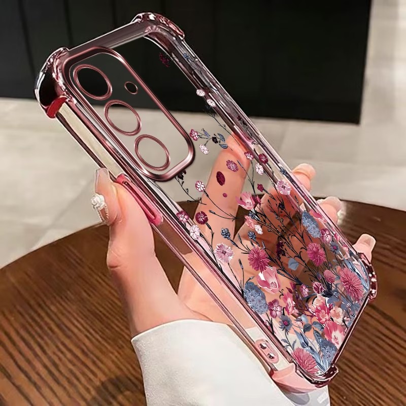 Phone Cases Samsung S25 Fe - Multicolor elektrolytisch geplateerde, schokbestendige telefoonhoes met