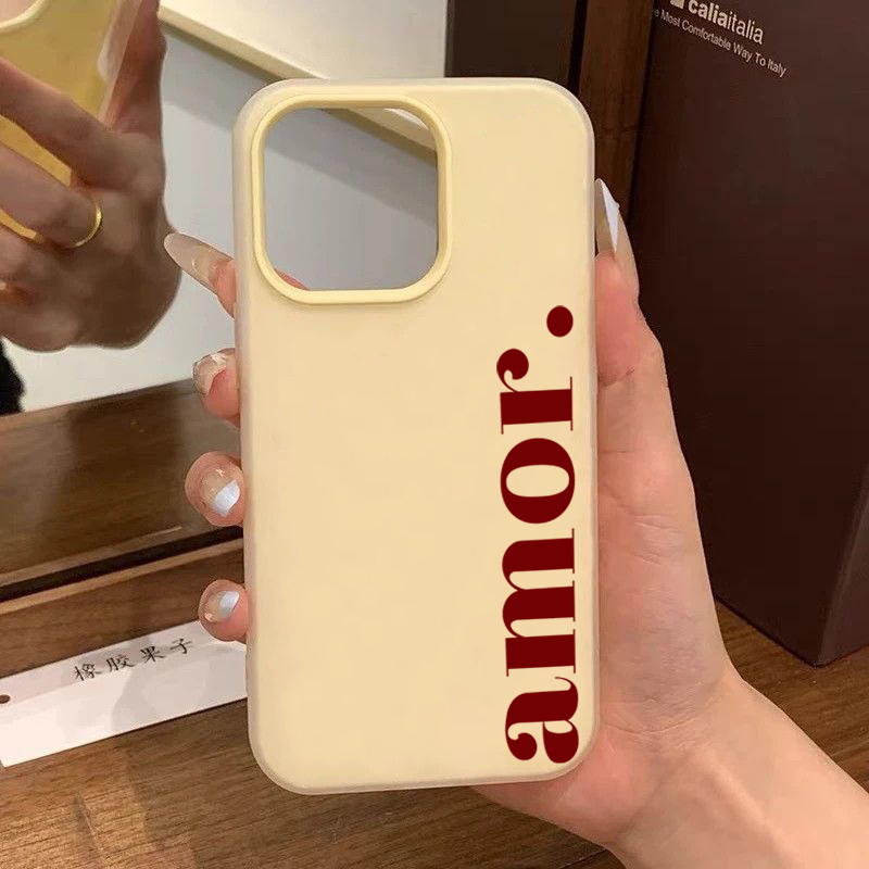Phone Cases Red - Macaron Red Amor. Gepersonaliseerde telefoonhoes met