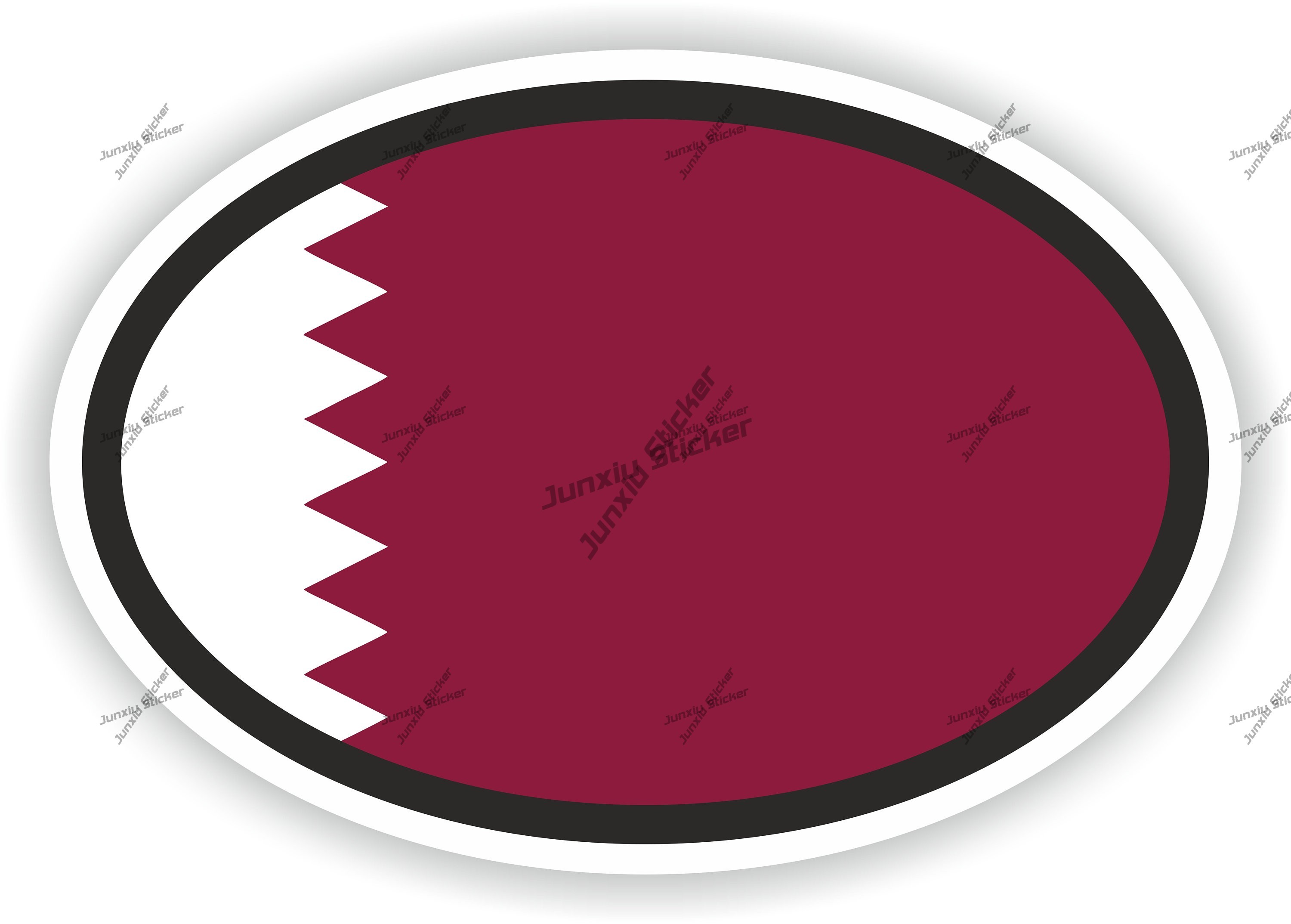 Phone Cases Qatar - Qatar Vlag Ovale Sticker Nieuwigheid Jdm