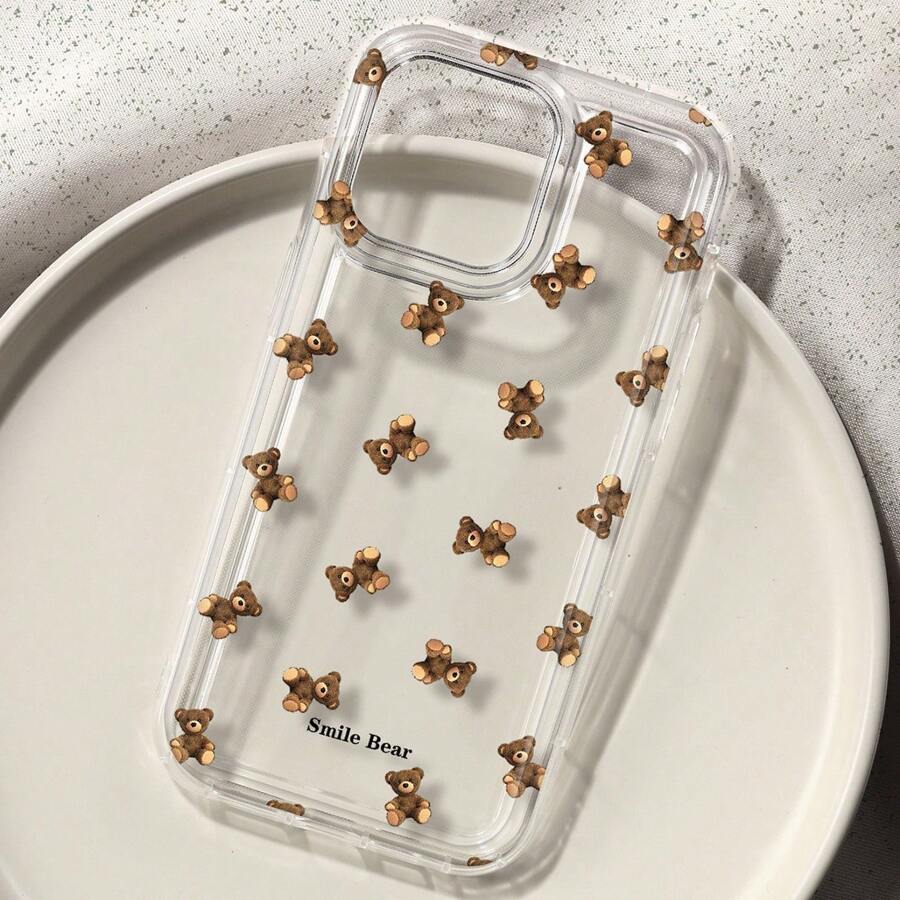 Cute Cartoon Case - Bloem Beer Print Telefoonhoesje voor iPhone