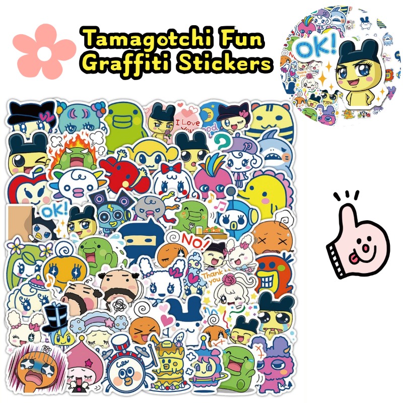Phone Cases Japanese - Japanse Tamagotchi-stickers Elektronisch huisdier Mametchi Kuchipatchi