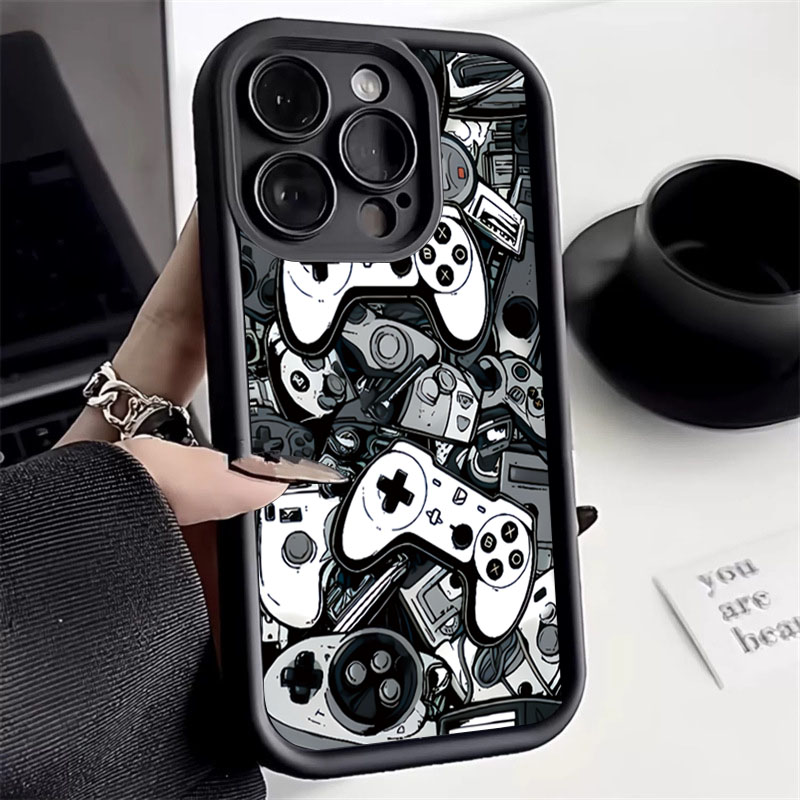 Samsung Galaxy A55 - Gamecontroller Grafische Siliconen Hoes Voor Samsung