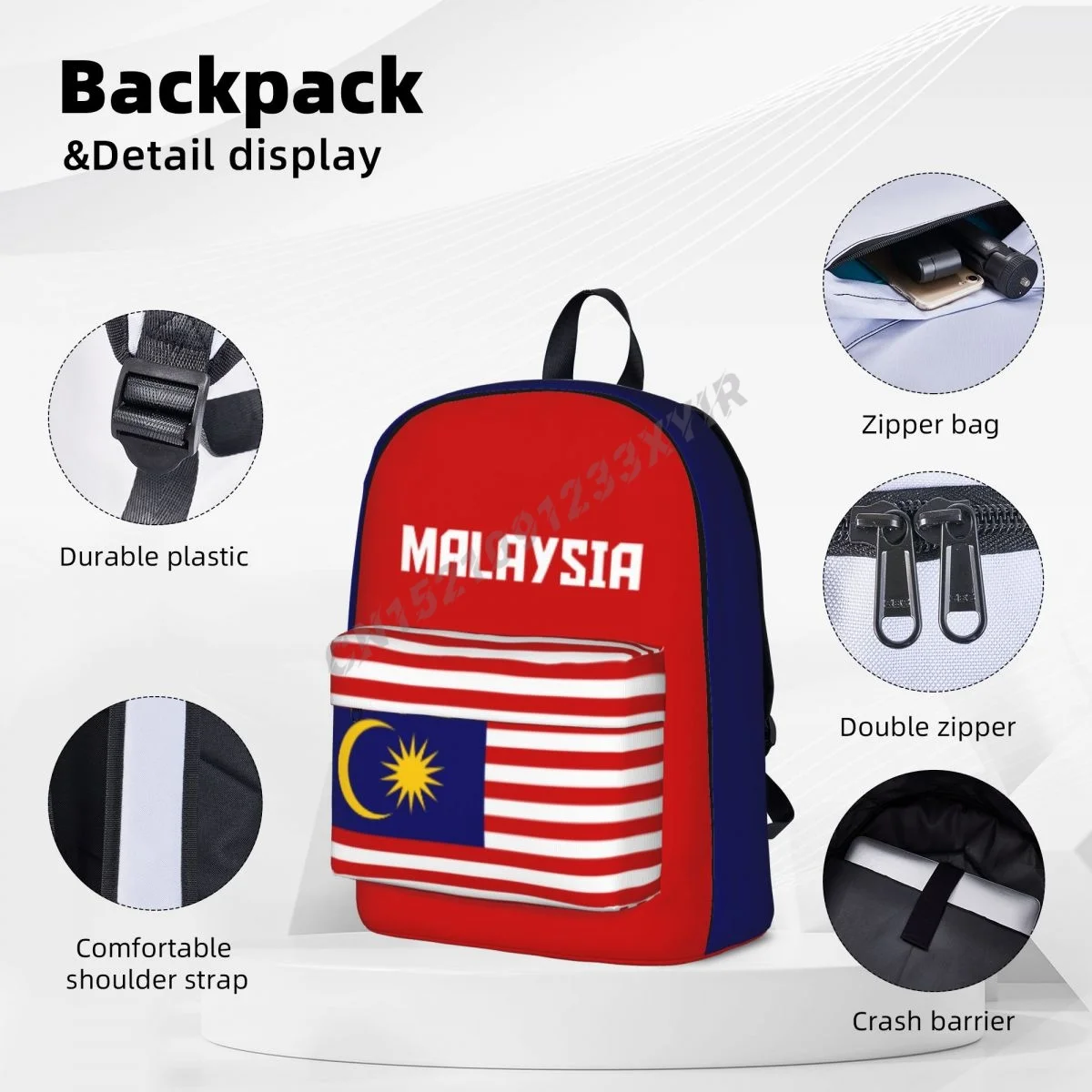 Custom Bag Unisex Rugzak Malei - Phone Cases Malaysia recensie en prijs