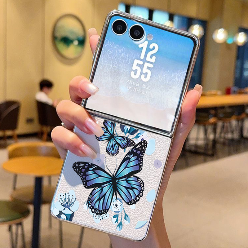 Paarse vlinder PU lederen tele - Phone Cases Z Fold 5 recensie en prijs