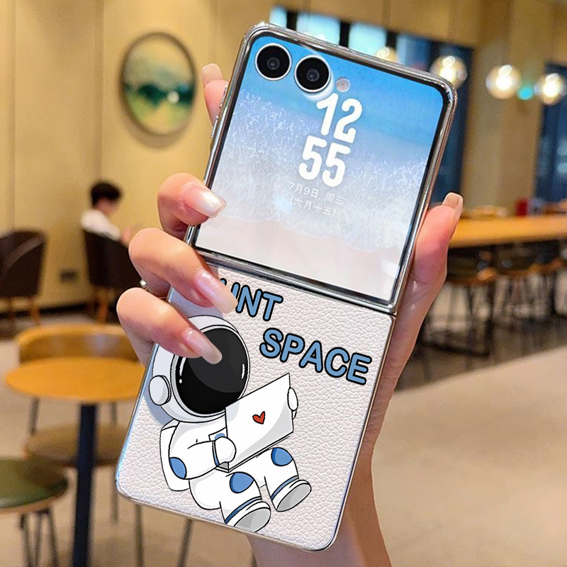 Astronautenpatroon PU lederen  - Phone Cases Z Flip 6 recensie en prijs