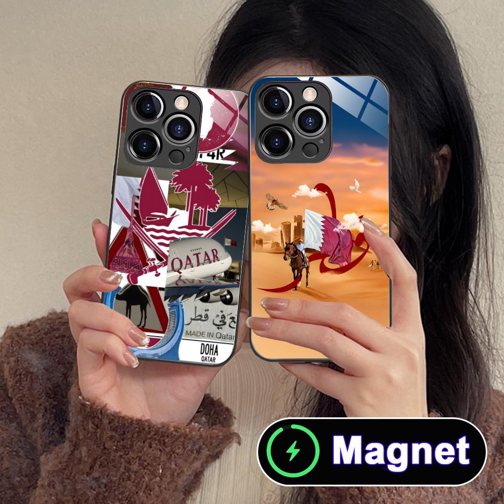 Qatar Vlag Glazen MagSafe Mobi - Phone Cases Qatar recensie en prijs