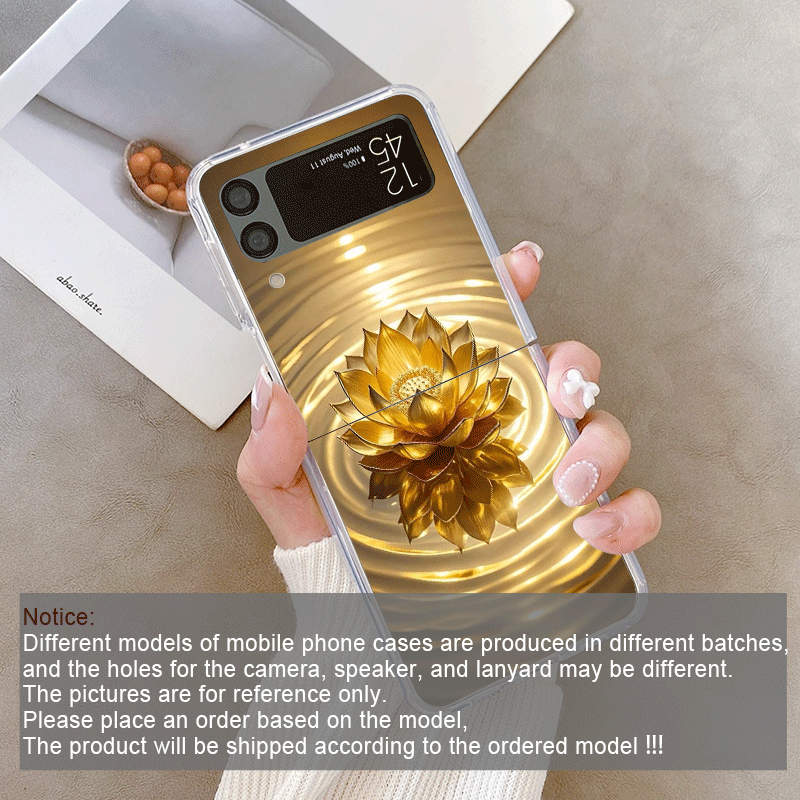 Creatieve Gouden Lotusbloem Pa - Phone Cases Z Flip 6 recensie en prijs