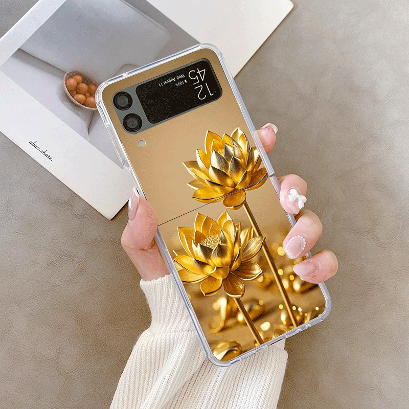 Creatieve Gouden Lotusbloem Pa - Phone Cases Z Flip 6 recensie en prijs