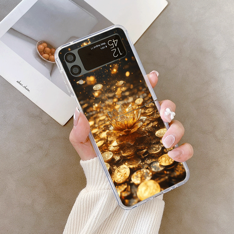Creatieve Gouden Lotusbloem Pa - Phone Cases Z Flip 6 recensie en prijs