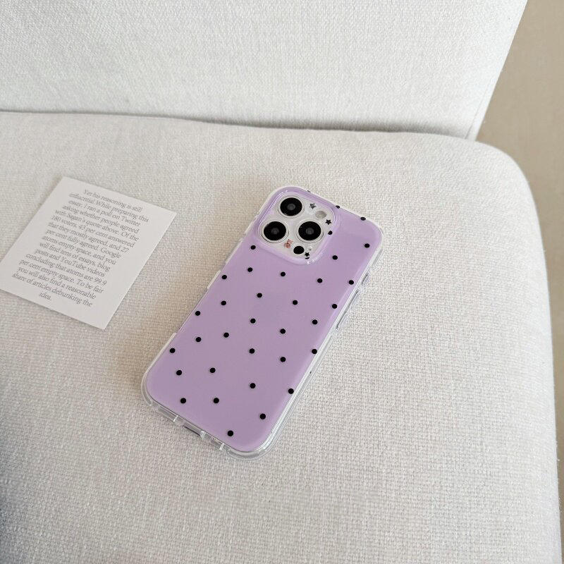 Koreaanse witte & paarse polka - Phone Cases Purple recensie en prijs