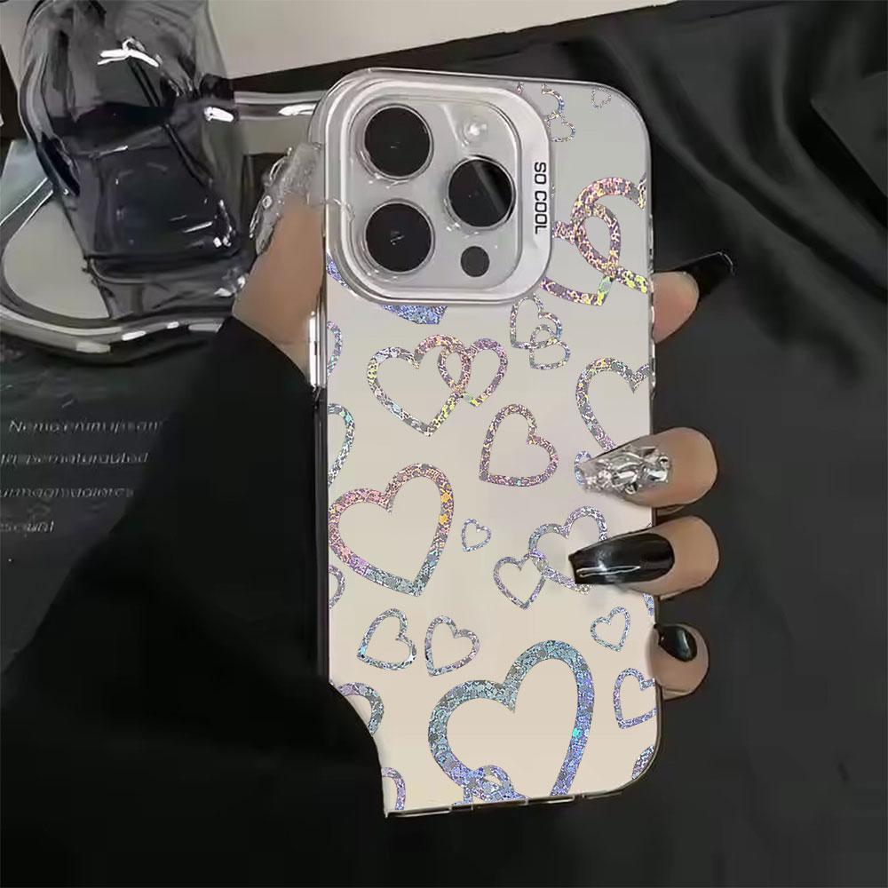 Kleurrijke hoes met hartprint  - Apple Iphone 16 recensie en prijs
