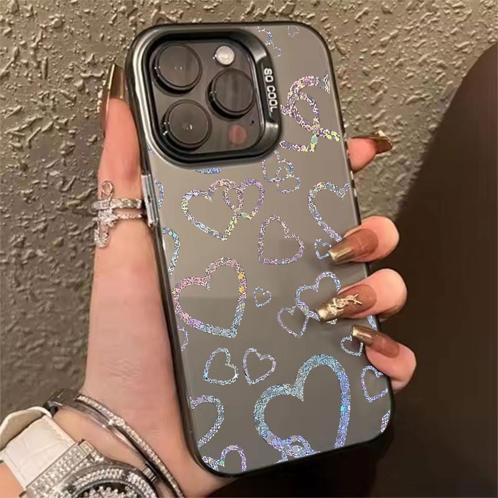 Kleurrijke hoes met hartprint  - Apple Iphone 16 recensie en prijs