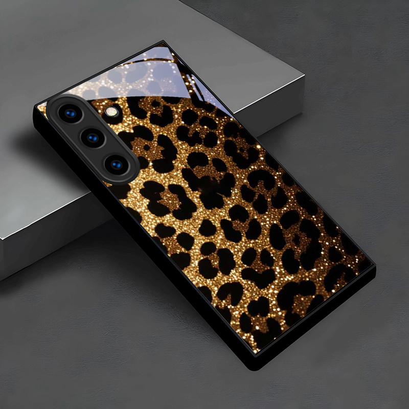 Glinsterende goud-zwarte luipa - Phone Cases Samsung S25 Fe recensie en prijs