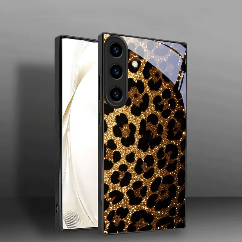 Glinsterende goud-zwarte luipa - Phone Cases Samsung S25 Fe recensie en prijs