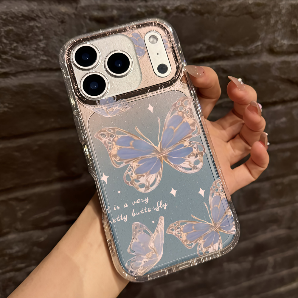 Luxe Blauwe Vlinder Glitter Te - Phone Cases Classy recensie en prijs