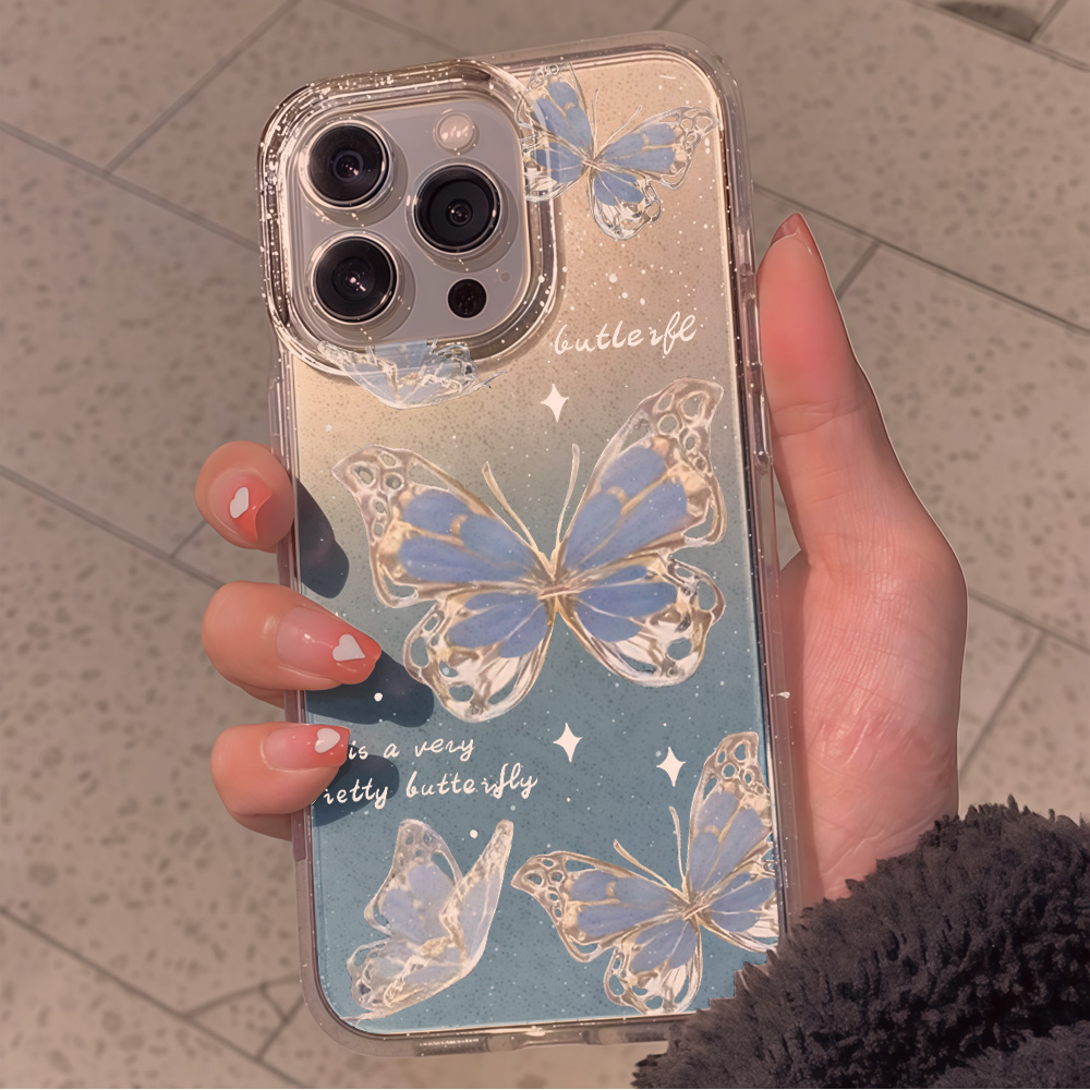 Luxe Blauwe Vlinder Glitter Te - Phone Cases Classy recensie en prijs