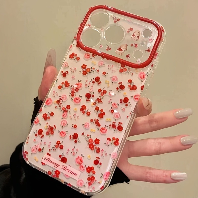 Mooie Cartoon Rode Bloemen Pat - Phone Cases Red recensie en prijs